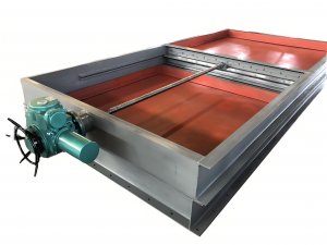 電動(dòng)雨水排口閘板閥，電動(dòng)污泥水溝閘板