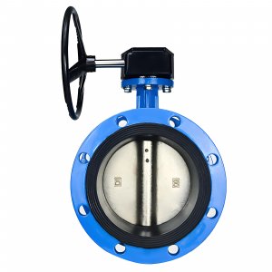 法蘭式蝸輪蝸桿蝶閥DN40，1.6Mpa（橡膠密封