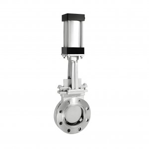 氣動對夾式刀閘閥PNI.0 DN200的，材質(zhì)碳鋼