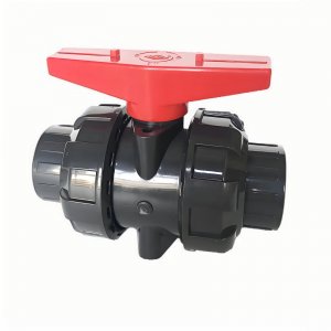帶平臺(tái)的UPVC承插球閥，可加裝電氣動(dòng)執(zhí)行