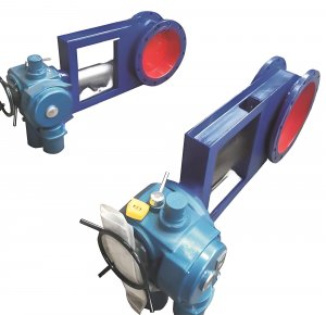 圓形電動調(diào)節(jié)插板閥DN300，國產(chǎn)電動插板