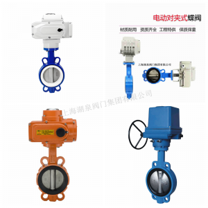 湖泉D971X-16 DN100電動(dòng)對(duì)夾式蝶閥
