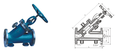 BJ45H、BJ45W 型 PN25~PN40 鋼制保溫夾套直流式截止閥結(jié)構(gòu)圖